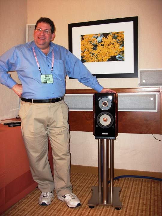 Jeff Joseph with his Pulsar mini monitors