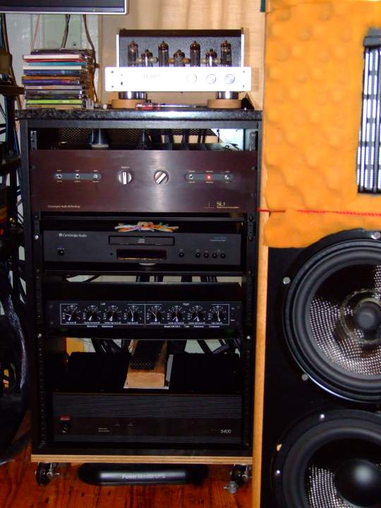 current system 10/18/2010. VMPS RM1. Adcom 5400(bass amp) Jolida 102b (mid/hi amp). Marchand Crossover. CAT SL1 pre amp. CA 540 Azur cd player.