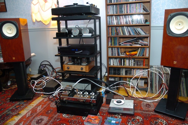 Listening to Talk Thunder and Dodson DAC. 47Labs CDp, AKSA amp and Philly Audio tube pre.