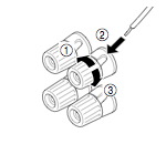 Yamaha DSP-A780 speaker binding posts