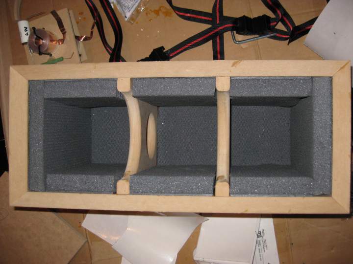 The center channel speaker is coming along and has had the No Rez Applied. My box construction was a little off and will have to inlist the help of my wife for the towers