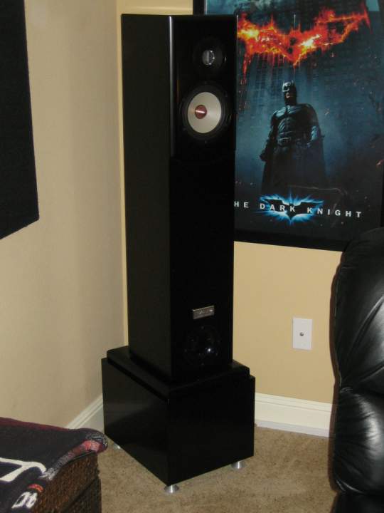 Surround speakers now elevated with quality speaker stands.