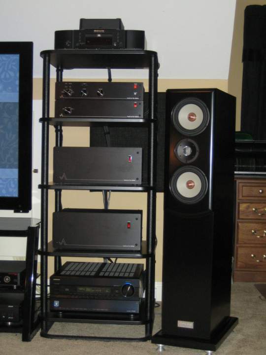 Equipment rack and HT2TL speaker