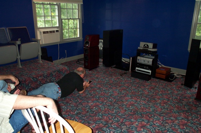 Claud gets down, really down.... on the ground...