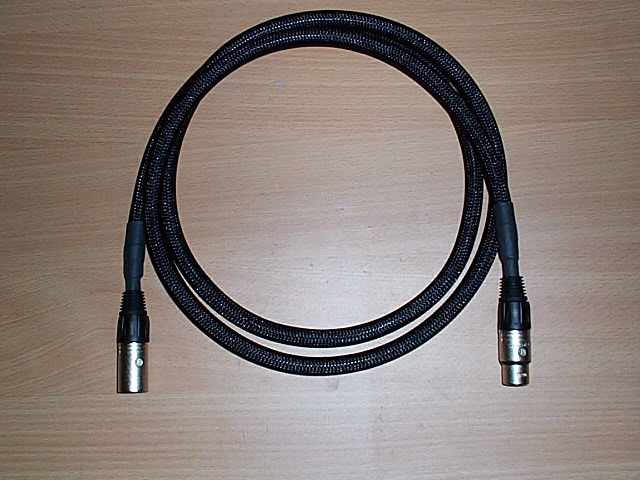 5 ft of Belden 19364 as secondary power cord using Neutrik XLR as connectors. Hint: Neutrik Speakon connectors are superior and safer.