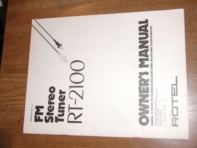 rotel rt-2100 manual