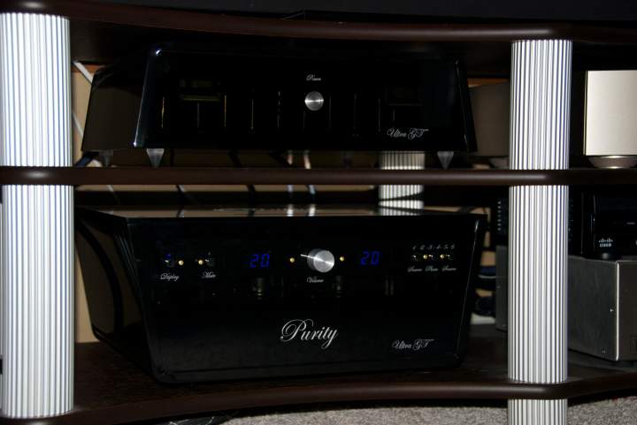 Purity Audio Design Ultra GT - housed in an inverted fashion to accommodate my audio rack.