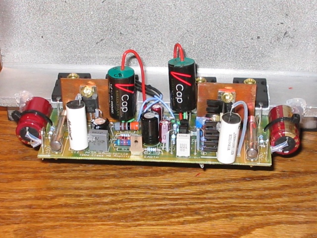 Closer look at Monoblock #2. Ground (green lead of the V-Cap) is closer on the left for both capacitors. I.e. lower impendence path to ground. Refer to your circuit schematic).