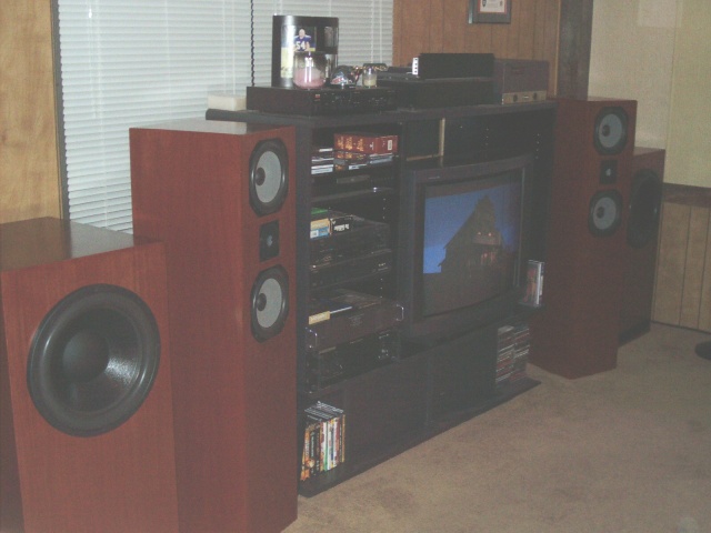 Here is most of my home audio system. The AKSA isn't in this picture, it wasn't done yet. It looks great in there now.