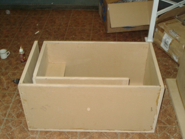Early stages of box construction