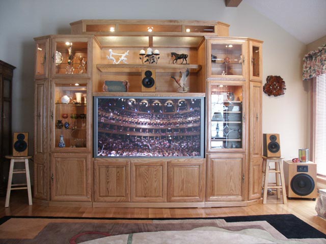 Frontal shot of HT system in family room