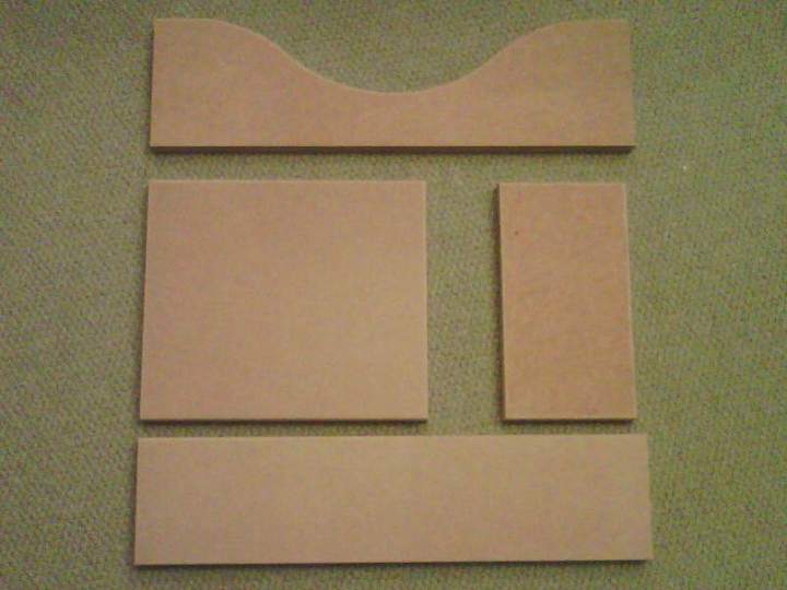 All the parts cut for one stand
