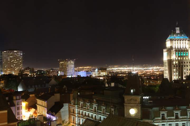 Looking out from our room in Le Chateau Frontenac