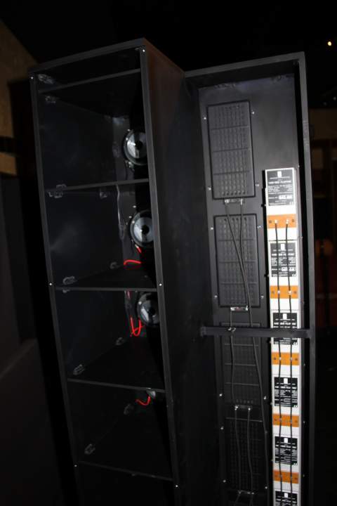 back of speakers - open, no foam yet inserted
