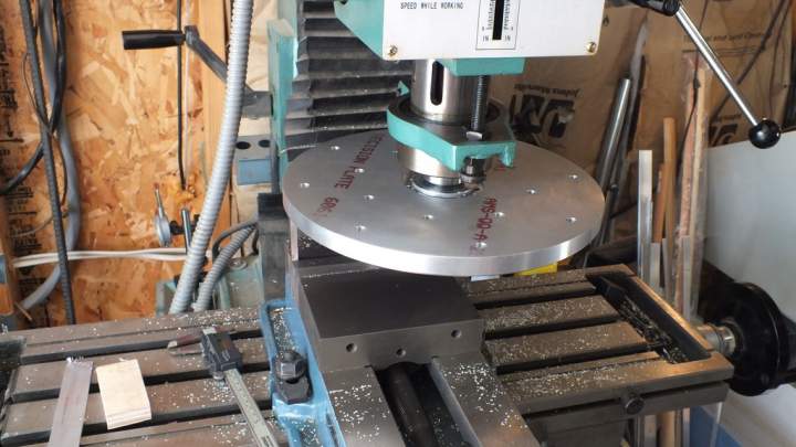 Platter base plate turning.