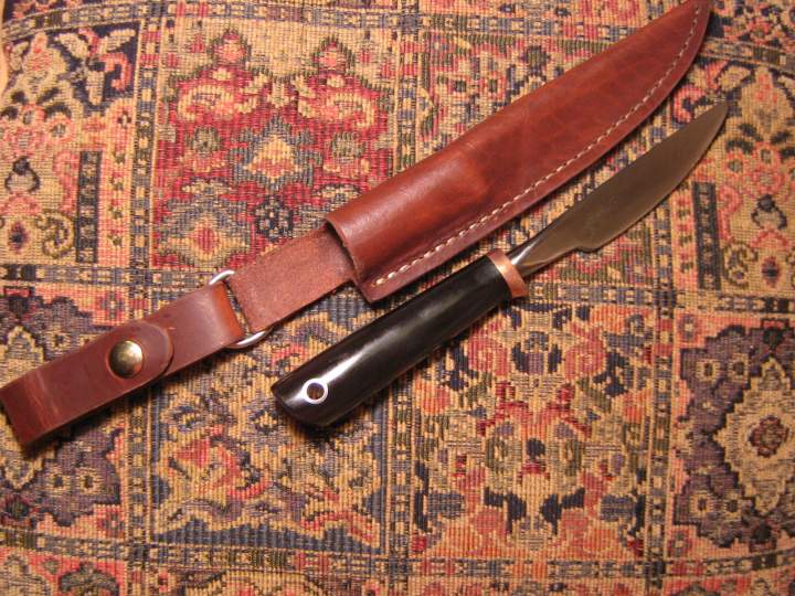 trout knife with copper guard.