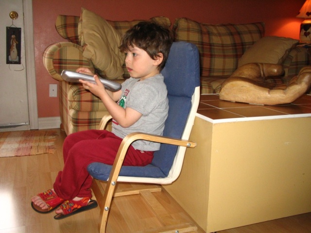 Well, here is my little master controller Zackari programming the macros into my One for all remote control
