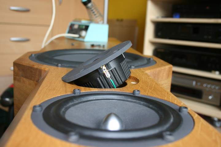 Taking out the old tweeter