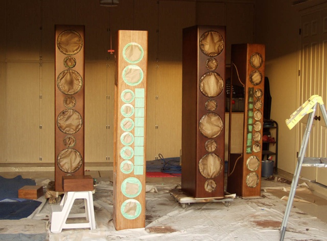 refinishing #1. one to four coats of stain on the various pieces.