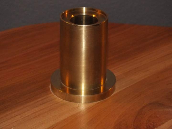 bearing in plinth close up