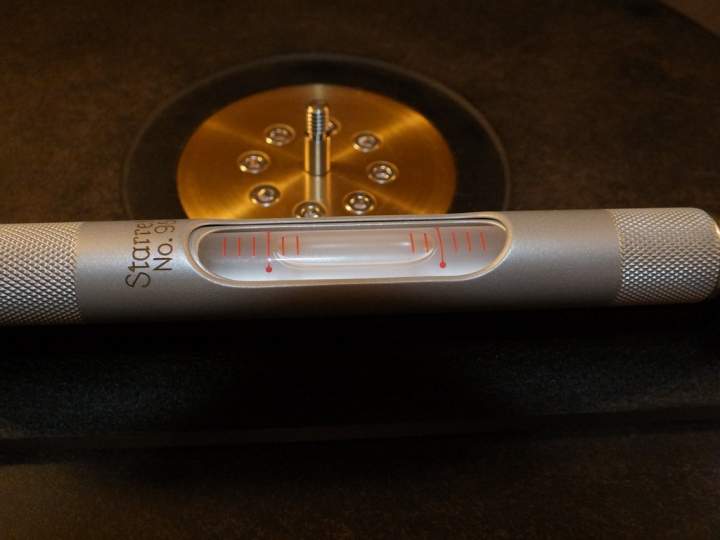 closeup of level