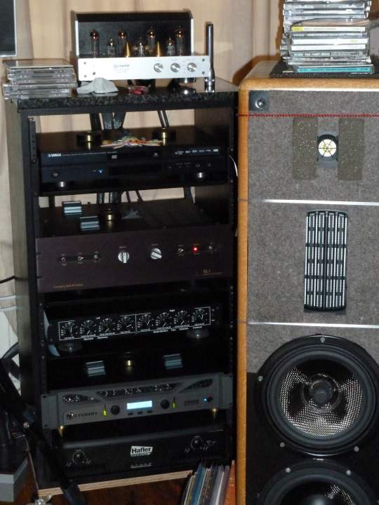 Current System 2011. 
Yamaha 1800, etc >EE DAC >CAT SL1 Reference > Marchand Crossover > Jolida 102B , Crown XTi1002 >VMPS RM1