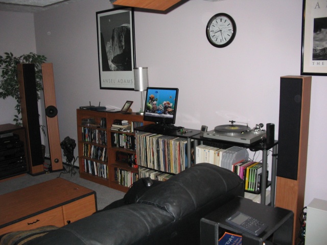 A view from the second row and the side surround with grille