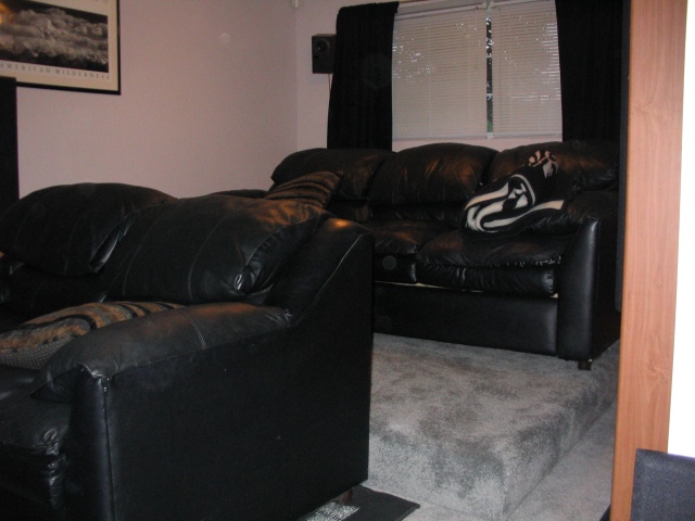 The rear row couch is raised 6