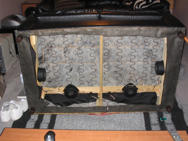 I have 4 bass shakers on my love seat in the front row and an additional 4 on the couch in the second row.