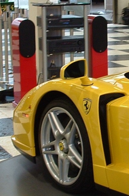 Enzo Ferrari with Ferrari Red Teslaudio Strata 5KT www.teslaudio.com