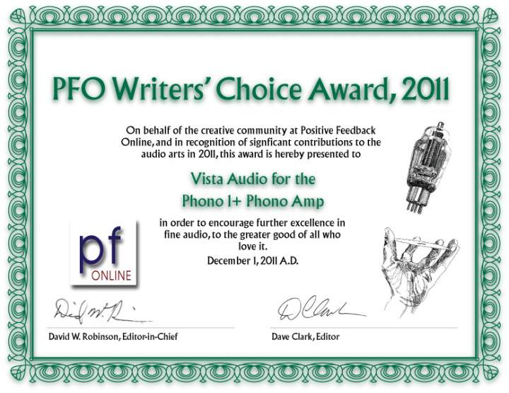 Positive Feedback - 2011 Writer's Choice Award