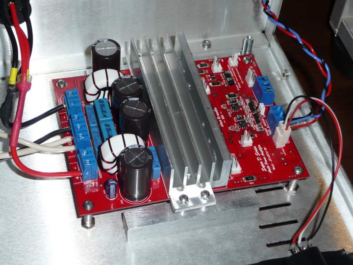 Class D Audio SDS-450 amp board with modified heatsink 