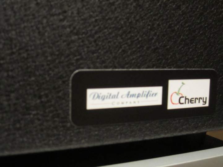Closeup of the label on the Faceless Cherry MONO