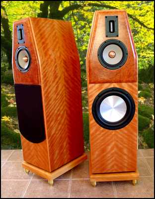 HT3 s in African cherry w/ madrone burl baffles