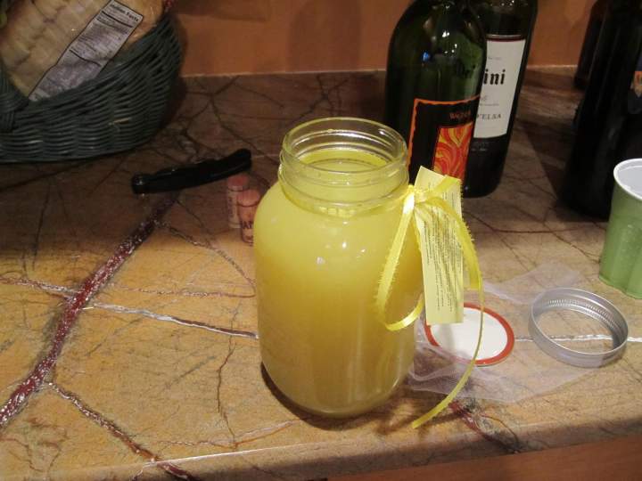 Charles' Home Made High-Octane Limoncello (awesome)!