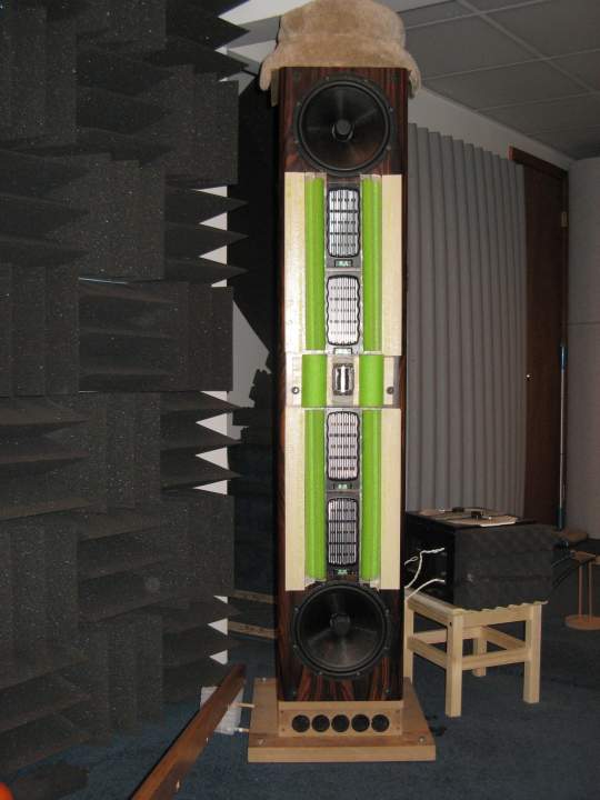 200 lbs. on top of each speaker