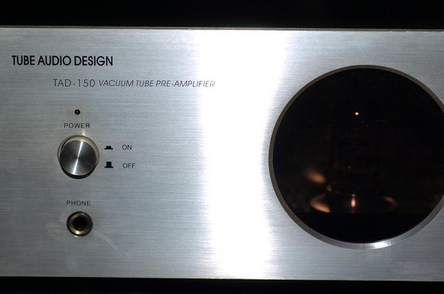 Closeup of Tube Design Audio preamp