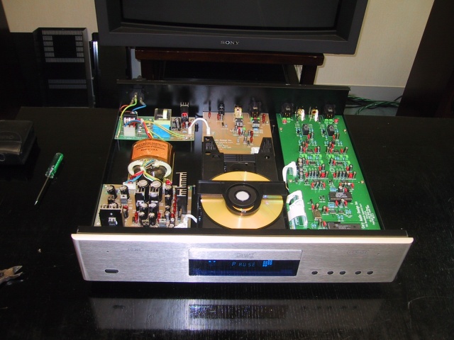 Cary 303/100. Metal covers shielding circuit boards from one another removed.
