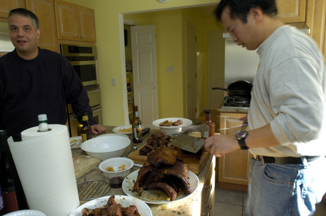 choppin' babybacks...
