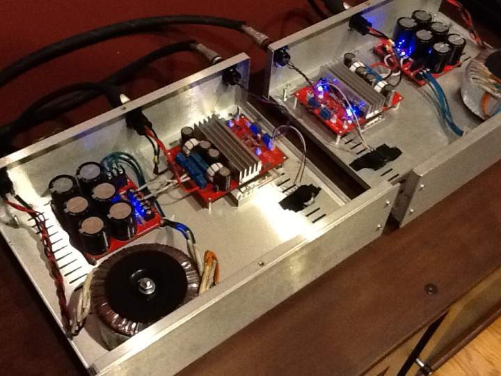 Class D Audio SDS-450 monos with revised amp boards, up and running!