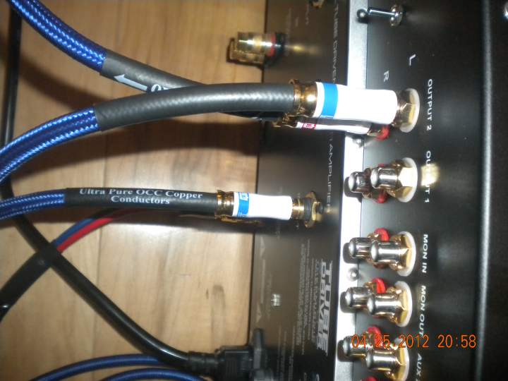 Liberty Cables connected to SAS pre and Butler amp