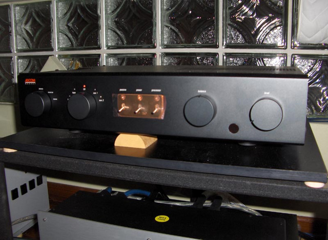 Careful placement of wooden blocks under the preamp has reaped good returns.