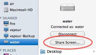 Mac mini screen sharing