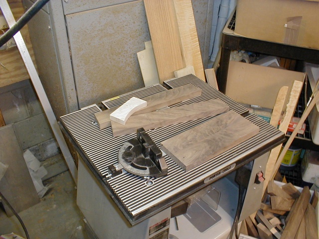 Figured walnut for the base