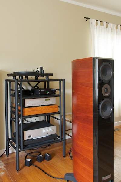 View of system.Fairly simple, Ushers, Plinius 8200 integrated,YBA Integre CDP, Musical Surrounding Phonomena, DPS and WTA