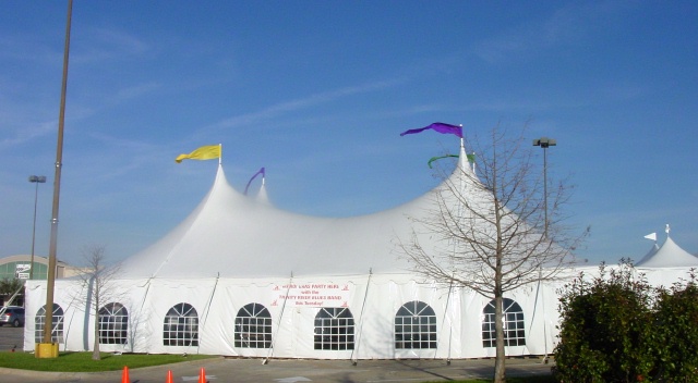 7,000 sq. ft. of tent mates to the side doors of my restaurant. PARTY TIME!!!