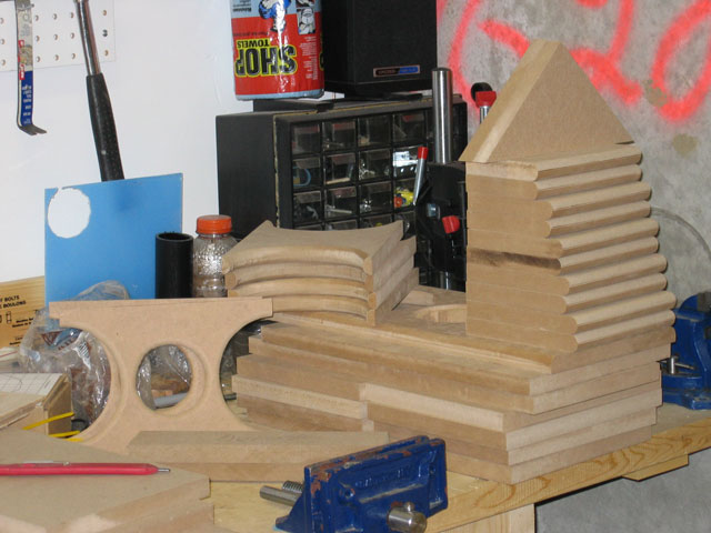 All the wood pieces except the AV3 sides
