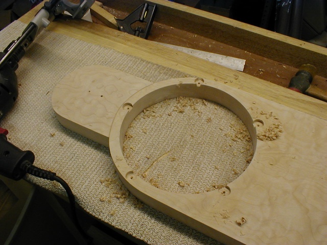 Countersinks for the thumbnuts