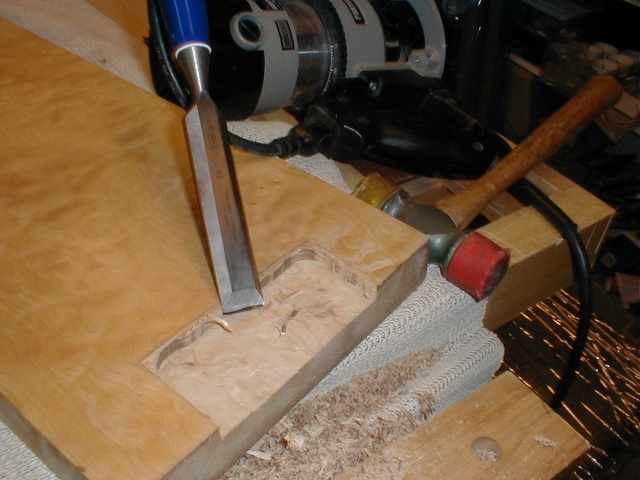 Mortising the maple
