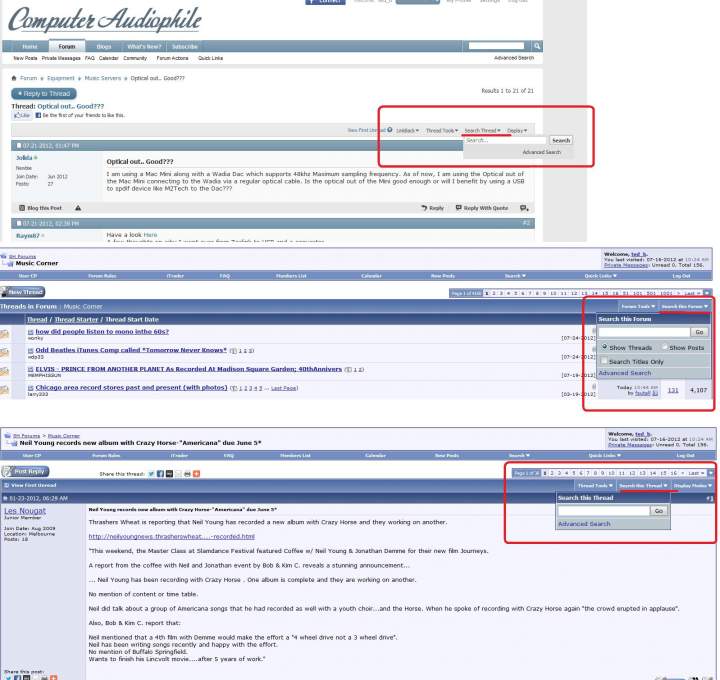 search thread functions